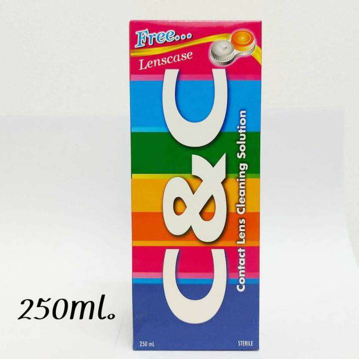 C&C contact lens cleaning solution 250ml. น้ำยาล้างคอนแทคเลนส์ Lazada.co.th