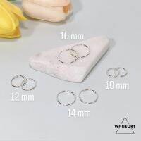 Silver925 Basic Hoops ต่างหูเงินแบบห่วง | Whiteory