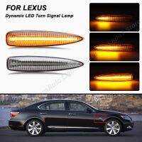 For Lexus IS F LS460/460L 600hL LX570 LX450D 2PCS Amber Dynamic Turn Signal Indicator Lights Sequential Side Marker Lamps Bulbs  LEDs HIDs