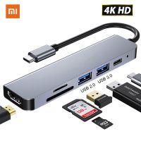 XiaoMi Mosible USB C Hub to HDMI-compatible Rj45 VGA Adapter OTG Thunderbolt 3 Dock PD TF SD Jack3.5mm For Macbook Pro/Air M1 M2