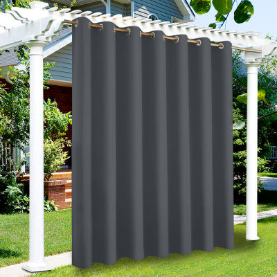 Outdoor Patio Curtains Waterproof Extra Wide Curtain Waterproof Windproof Curtains for Porch Gazebo Pergola Canopy Shower Pool