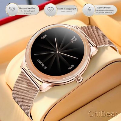 ZZOOI New Fashion Bluetooth Call Women SmartWatch Drink Water Reminder Multi-Sport Mode 1.09 Inch Full Touch Screen Ladies Smart Watch