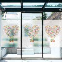 [COD]DKtie Frosted Glass Window Film Heart-Shaped Glass Adhesive Film Window Decoration Home Dicoration