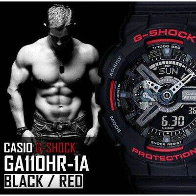 g-shock-นาฬิกาข้อมือผู้ชาย-สายเรซิ่น-รุ่น-ga-110hr-1a-red-and-black