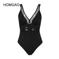 HOMGAO Solid Swimsuits For Women y Mesh Swimwear U-Backless Tummy Control 2022 New Bodysuit Bathing Suits L-3XL