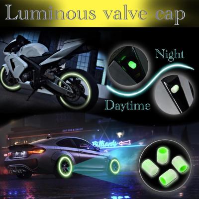 Universal Luminous Valve Cap ABS Dust-proof Decorative Tires Bike For Car Motorcycle Accessories Stem Tyre Covers S4Q5