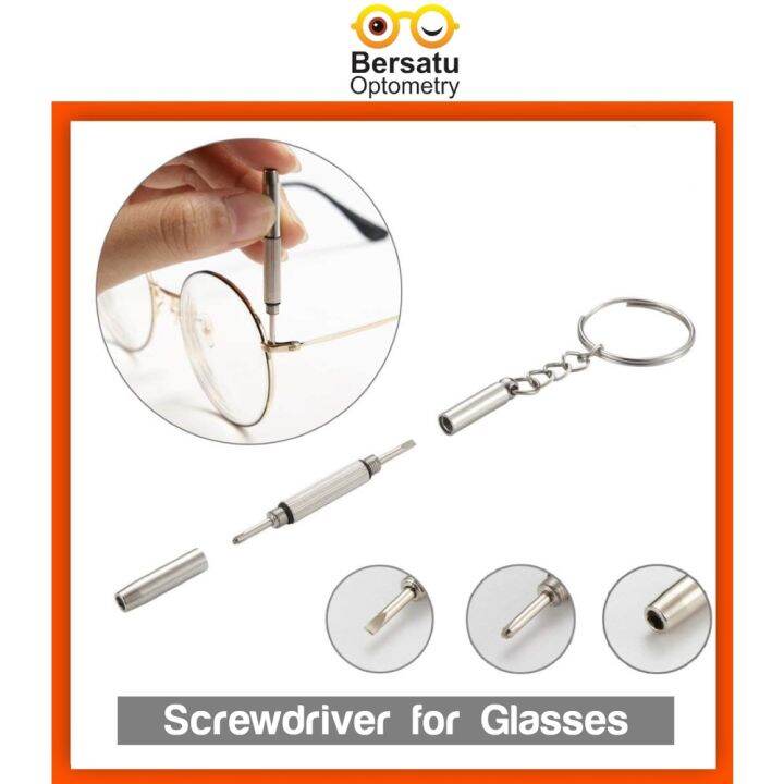 3 in 1 Keychain Screwdriver Glasses Repair Kit Spectacle Repair Kit Sunglasses Glasses Screw