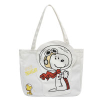 2022ฤดูร้อนใหม่ความจุขนาดใหญ่กระเป๋าหญิงการ์ตูนกระเป๋า Snoopy ลูกสุนัขไหล่ช้อปปิ้งแบบพกพาถุงผ้าใบ