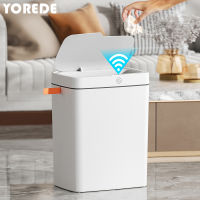 YOREDE 15L18L อัตโนมัติบรรจุถังขยะสมาร์ทเปิดฝาถังขยะกันน้ำถังขยะ Touch-Free ถังรีไซเคิลสมาร์ทบ้าน