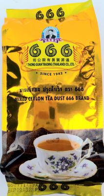 ชาผงซีลอน ปรุงสำเร็จ ตรา 666 MIXED CEYLON TEA DUST 666 BRAND (ขนาด 400 กรัม)