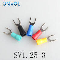 100pcs ขั้วต่อสายไฟฉนวน SV1.25-3 ไฟฟ้า LUG CRIMP TERMINAL-yfm6