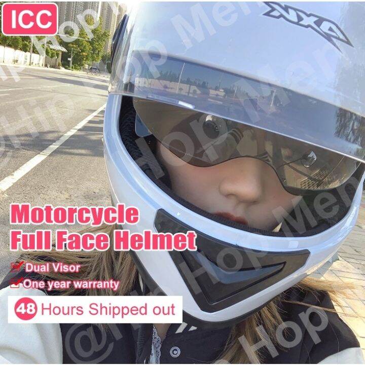 [COD/In stock]ICC Motorcycle Full Face Helmet For Girls Women Modular