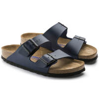 Birkenstockรองเท้าแตะ Arizona Birko-Flor Soft Footbed Unisex Regular Width Sandals in Blue