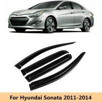 หน้าต่างด้านรถยนต์เบนทางสภาพอากาศสำหรับ Hyundai Sonata 2011 2012 2013 2014แผงกันลมติดกระจกรถยนต์อุปกรณ์ลมฝนป้องกันแสงแดด