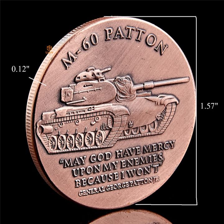 ถังต่อสู้อาวุธทหารสหรัฐ-m-60แพตตันโปรโมชั่นของแปลกใหม่ของขวัญเหรียญ