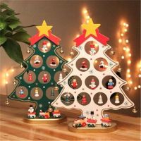 DIY Mini Wooden Christmas Trees Decor Ornaments Festival Party Xmas Tree Table Desk Decoration Children Christmas Gifts