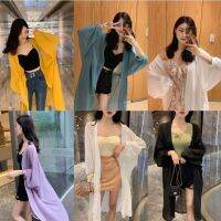 Women Kimono Chiffon Cardigan Lon Sleeve Summer Spring Long Oversized Cardigans