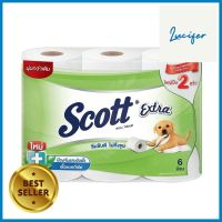 กระดาษชำระ SCOTT EXTRA DOUBLE ROLL แพ็ค6TOILET TISSUE SCOTT EXTRA DOUBLE ROLL PACK 6 **ของแท้100%**