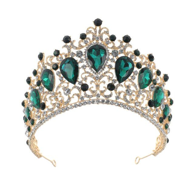 bridal-headwear-green-girl-exquisite-crown-atmosphere-birthday-headwear