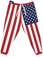 Liberty American Flag Mens Sweatpants USA Theme Red, White,red, Medium-Large Short