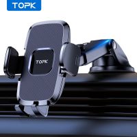 TOPK D35-X Sucker Car Phone Holder Mount Stand GPS Telefon Mobile Cell Support For iPhone 13 12 11 Pro Max Xiaomi Huawei Samsung Car Mounts