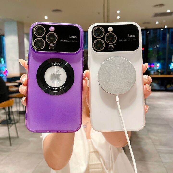 ineater-อุปกรณ์ป้องกันเลนส์กล้องถ่ายรูปแบบนิ่มสำหรับ-iphone-11เคสครอบโทรศัพท์-magsafe-สำหรับ-iphone-14-plus-13-pro-max-12