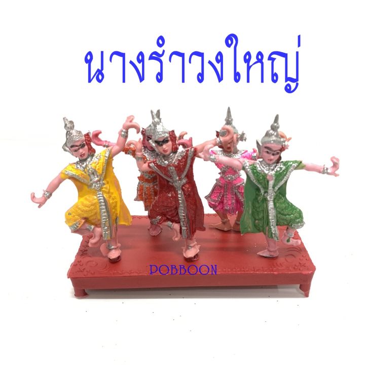 ตุ๊กตานางรำ-พลาสติกโรงใหญ่-5ตัว-เครื่องตั้งศาลพระภูมิ-เครื่องตั้งศาลตา-ยาย-นางรำ-ของแก้บน-ตุ๊กตานางรำ-ศาลพระภูมิ-ศาลตายาย-ศาลเจ้า