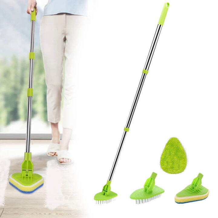 Household Cleaning Brushes Long Handle Bathroom Floor Extendable Toilet Scrubber Sponge Wall