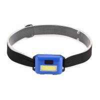 ；。‘【； Mini COB AA Small Headlights LED Outdoor Camping Hiking Night Riding Fishing Headlights Plastic Headband Lights