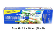 Túi zip chỉ xanh đựng thực phẩm và bảo quản thức ăn EUFOOD Size M thumbnail
