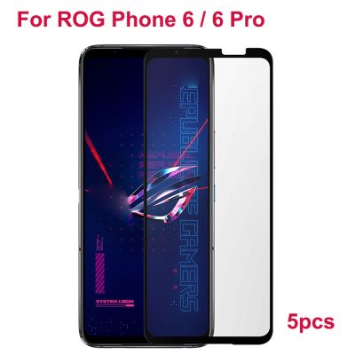 ~ ฟิล์มกระจกนิรภัยกันรอยหน้าจอ 5 ชิ้น สําหรับ ROG Phone 6 5G 6.78 นิ้ว ROG6 ROG Phone6