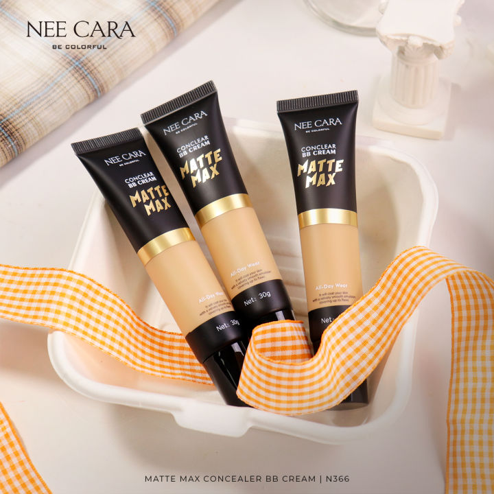 nee-cara-นีคาร่า-บีบีครีม-ครีมรองพื้น-เนื้อนุ่ม-คุมมัน-ไม่เป็นคราบ-n366-matte-max-concealer-bb-cream