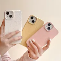 เคสสำหรับ iPhone 15 14 13 12 11 Pro Max X XR Xs Max 8 7 Plus SE 2020สีขาวเหลืองชมพูรัดกุม IMD เคสโทรศัพท์ฝาครอบป้องกันนิ่มใส