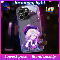 MG Genshin แก้ว LED สำหรับเคสโทรศัพท์ iPhone 14Promax 14Plus 13 13Pro 13Promax 12ProMax 11เคสไอโฟน7Plus 8Plus XR XS X XSMAX 11ProMax 11pro 12 12pro 7 8แอนิเมชั่น