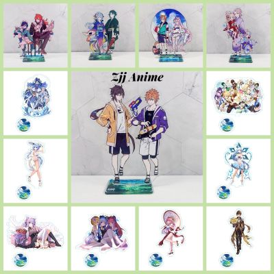 Anime Game Genshin Impact Acrylic Figure Stand Shenhe Ganyu Ningguang Yae Miko Kamisato Ayaka Keychain Cosplay Souvenir Gift New