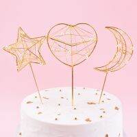 【Fun party】1ชิ้น Shollowstar MoonHappy BirthdayToppers ForBirthday PartyDecorations Baby Shower