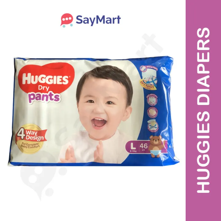 HUGGIES DRY PANTS L 46 PCS Lazada PH