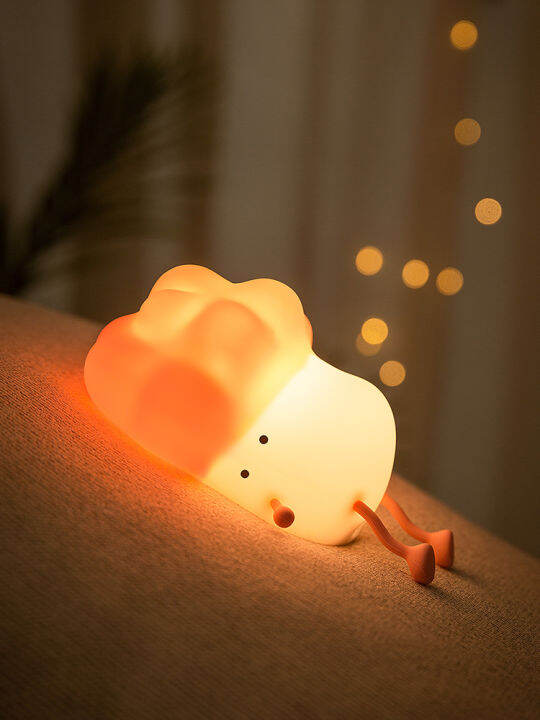 กะหล่ำปลีน่ารัก-led-night-light-touch-sensor-timing-โคมไฟของขวัญเด็กหน้าแรกโต๊ะข้างเตียงห้องนอนตกแต่งซิลิโคน-night-lamp