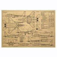 F15E Strike Poster Mechanical Map Design Room Decoration Stickers Wall Paper Sticker