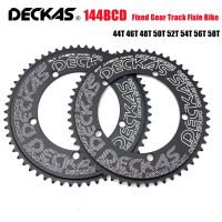 Deckas 144BCD Chainring คงเกียร์ Fixie รอบโซ่แหวนติดตามจักรยาน44ครั้ง-58ครั้งฟัน144 Bcd พิเศษความเร็วเดียวเกียร์ล้อ Chainwheel