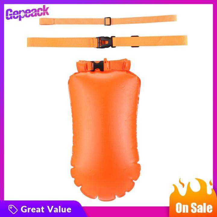 gepeack-ทุ่นว่ายน้ำทำให้พองได้กระเป๋ากันน้ำเบาสำหรับทะเลสาบสระว่ายน้ำการเดินป่า