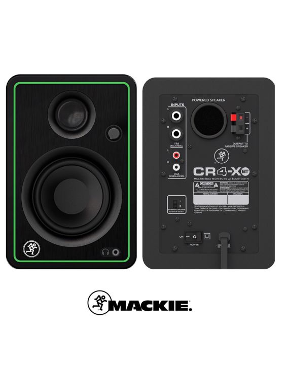 mackie-cr4-xbt-ลำโพงมอมิเตอร์-50-วัตต์-ลำโพงสตูดิโอ-คุณภาพเสียงระดับสตูดิโอ-รองรับทุกย่านเสียง-ต่อหูฟังได้-ต่อบลูทูธได้-ใช้งานได้ทั้ง-pc-smartpho
