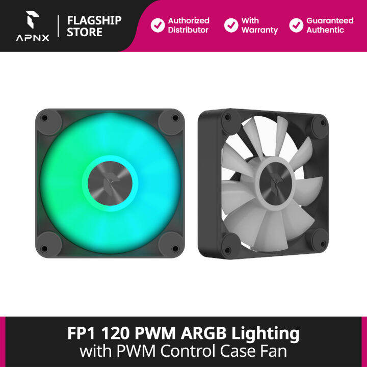 APNX FP1120 PWM ARGB Lighting with PWM Control Case Fan, 120mm 500