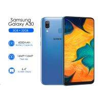 Samsung Galaxy A30 A305F ซิมการ์ดคู่ปลดล็อคของแท้โทรศัพท์แรม3กิกะไบต์แอนดรอยด์ Wi-Fi 16MP 6.4 32GB