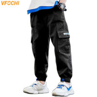 VFOCHI 2021 Brand New Boy Pants Spring Autumn Solid Color Kids Trousers 3-16T Teenager Clothing Elastic Waist Boy Cargo Pants