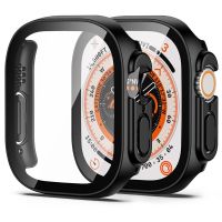 Glass+case For Apple Watch Ultra 49mm strap smartwatch PC Bumper+Screen Protector Tempered Cover iwatch series Protective Cover