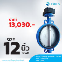 วาล์วปีกผีเสื้อ   BUTTERFLY VALVE  12”  YORK HD (GEAR)