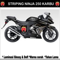 DECAL STRIPING STICKER VARIASI NINJA 250 CARBU-KARBU KAWASAKI NINJA CARBU 250 R