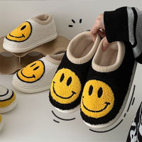 2021 Lovely Smile Cotton Slippers Winter Warm Home Indoor Slippers Thick Soled Non Slip Outdoor Fulffy Fur Slippers Shoes Women