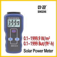 RZ Solar Power Meter Light Meter Solar Radiation Tester Optical Solar Research Glass Light Intensity Data Peak Hold SM206